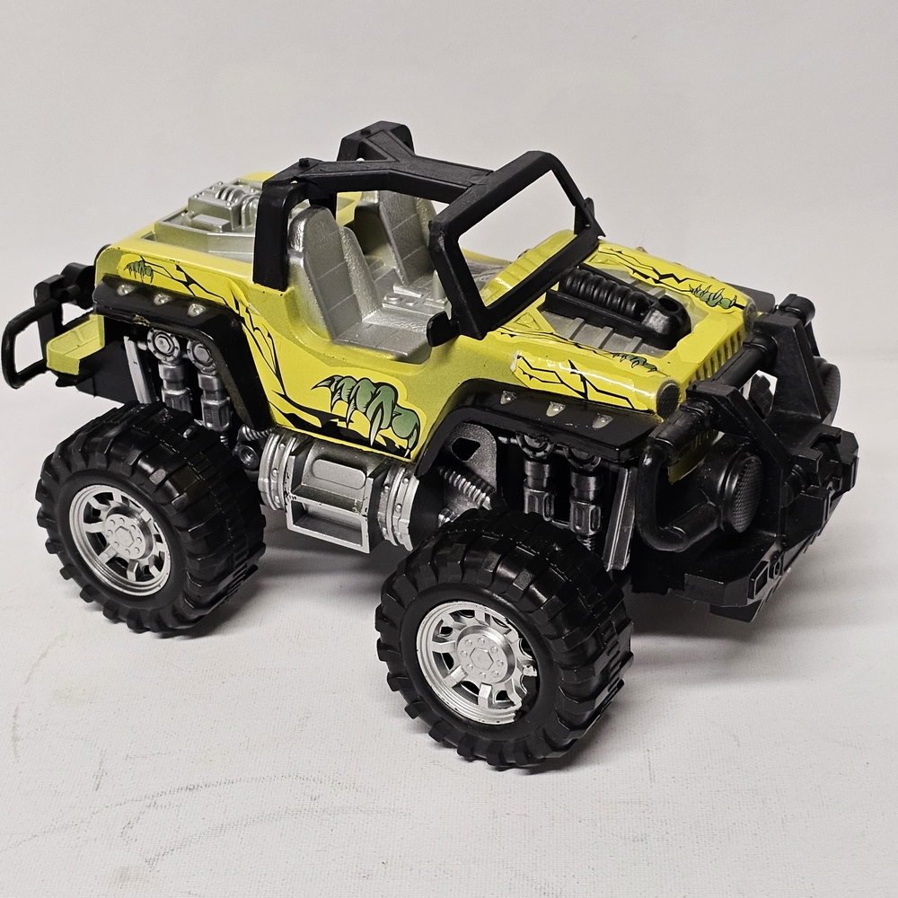 Yellow Plastic Off-Road Monster Jeep Toy Truck — 8.5" x 5" x 5"
